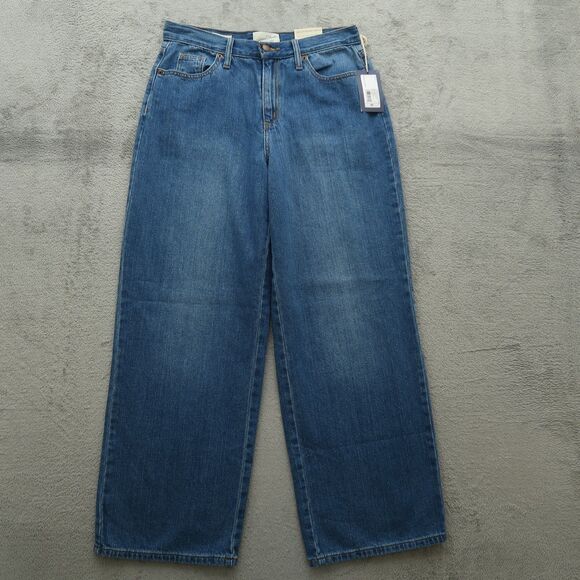 Universal Thread Jeans Women's 6S Blue High-Rise Relaxed Wide-Leg 29" Inseam NWT - Picture 1 of 16